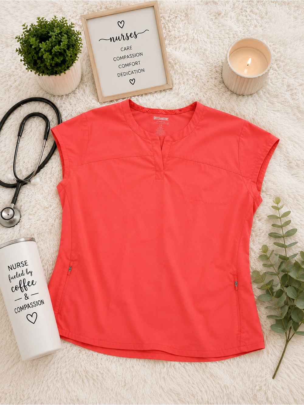 Infinity Women’s Coral Scrub Top